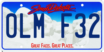 SD license plate 0LMF32
