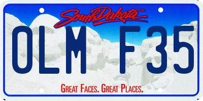 SD license plate 0LMF35