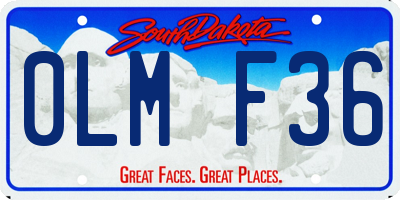SD license plate 0LMF36