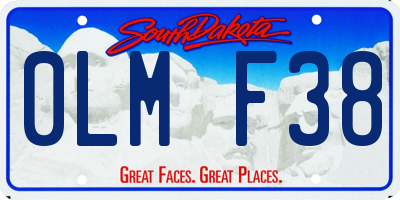 SD license plate 0LMF38