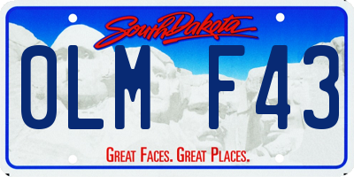SD license plate 0LMF43