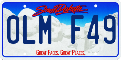 SD license plate 0LMF49