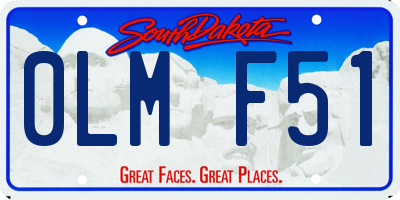 SD license plate 0LMF51
