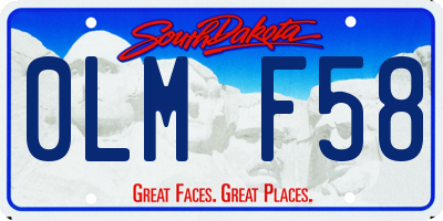 SD license plate 0LMF58