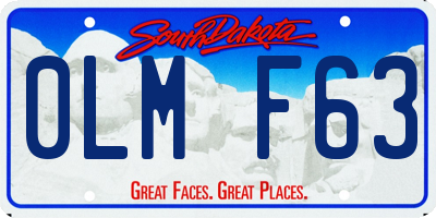 SD license plate 0LMF63