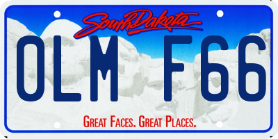 SD license plate 0LMF66