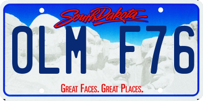 SD license plate 0LMF76