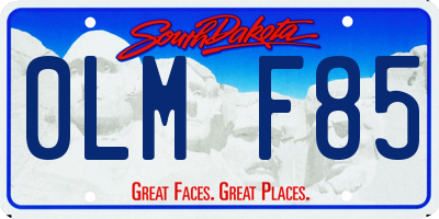 SD license plate 0LMF85