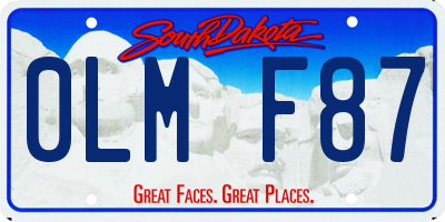 SD license plate 0LMF87