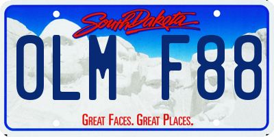 SD license plate 0LMF88
