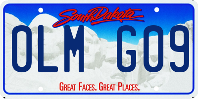 SD license plate 0LMG09