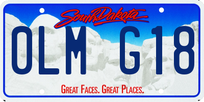 SD license plate 0LMG18