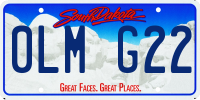 SD license plate 0LMG22