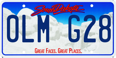 SD license plate 0LMG28