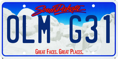 SD license plate 0LMG31