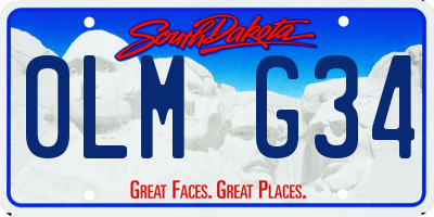SD license plate 0LMG34