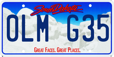 SD license plate 0LMG35