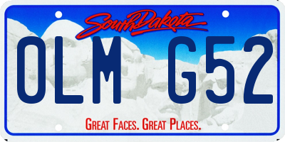 SD license plate 0LMG52