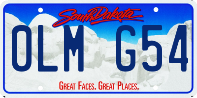 SD license plate 0LMG54