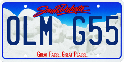 SD license plate 0LMG55