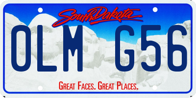 SD license plate 0LMG56