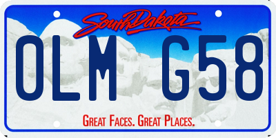SD license plate 0LMG58