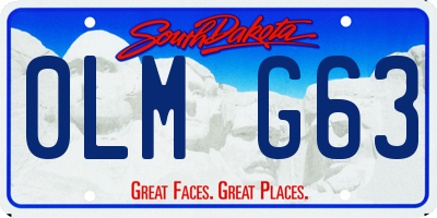 SD license plate 0LMG63