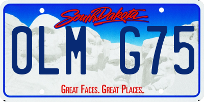 SD license plate 0LMG75