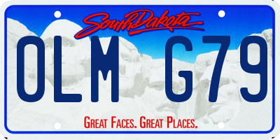 SD license plate 0LMG79