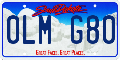 SD license plate 0LMG80