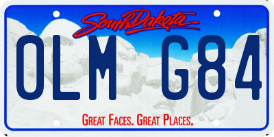 SD license plate 0LMG84