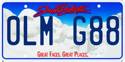 SD license plate 0LMG88