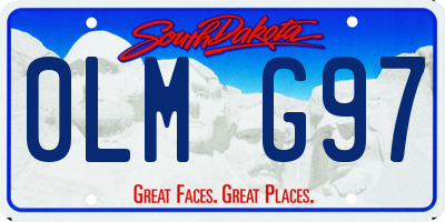 SD license plate 0LMG97