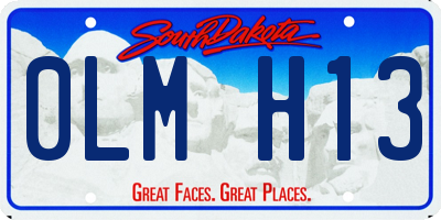 SD license plate 0LMH13