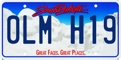 SD license plate 0LMH19