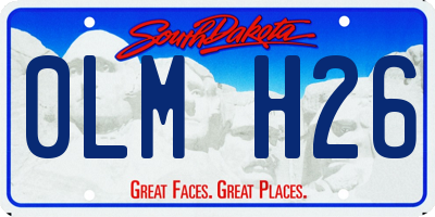 SD license plate 0LMH26