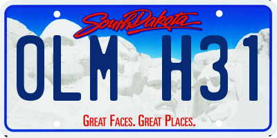 SD license plate 0LMH31