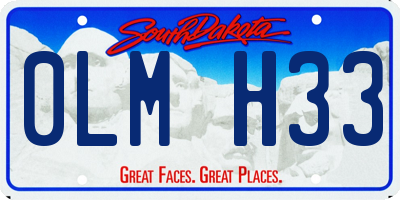 SD license plate 0LMH33