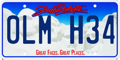 SD license plate 0LMH34