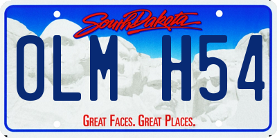 SD license plate 0LMH54