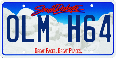 SD license plate 0LMH64