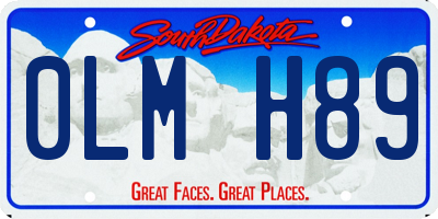 SD license plate 0LMH89