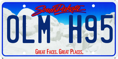 SD license plate 0LMH95