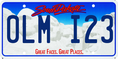 SD license plate 0LMI23