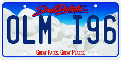 SD license plate 0LMI96