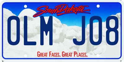 SD license plate 0LMJ08