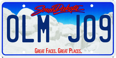 SD license plate 0LMJ09