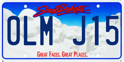 SD license plate 0LMJ15