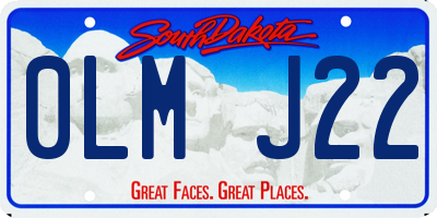 SD license plate 0LMJ22