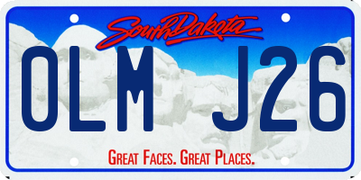 SD license plate 0LMJ26